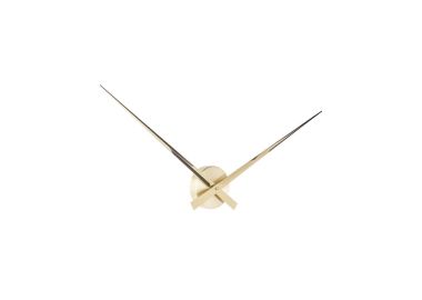 שעון קיר ממתכת עם מחוגים צבע זהב 