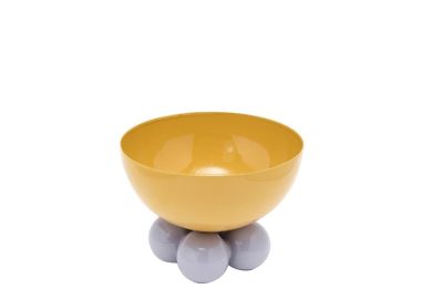 קערת הגשה ממתכת דגם Funky צהוב וסגול