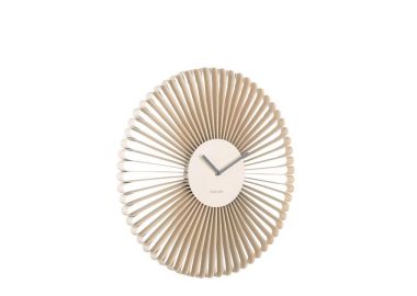 שעון קיר מעוצב ממתכת צבע אופוויט דגם Cascara