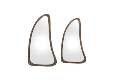 זוג מראות עם מסגרת עץ בצבע אגוז דגם Harmony