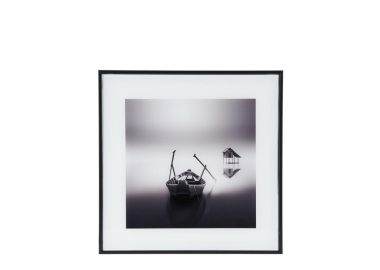 תמונה מעוצבת בשחור לבן דגם סירת דייגים