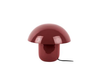 מנורת שולחן ממתכת דגם Fat Mushroom אדום אוקר