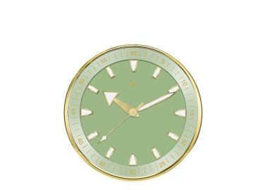 שעון קיר מעוצב ירוק וזהב דגם Oro Verde