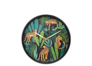 שעון קיר בעיצוב ג'ונגל אורבני 30 ס"מ