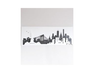 שעון קיר ממתכת תלת מימד דגם ניו יורק 140 ס"מ