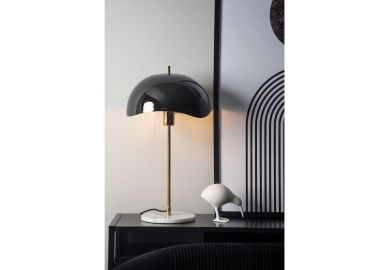 מנורת שולחן בעיצוב גלים דגם Waved Dome צבע שחור