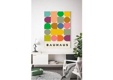 תמונה מקנבס 50x75 ס"מ דגם Bahuhaus Geomtry