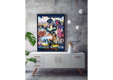 תמונה מקנבס גדולה 80x120 ס"מ דגם Pop Mouse