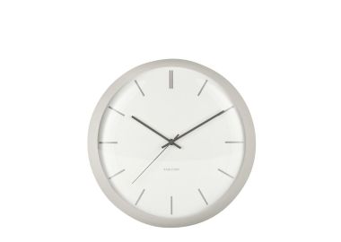 שעון קיר מתכת דגם Nirvana צבע אפור בהיר