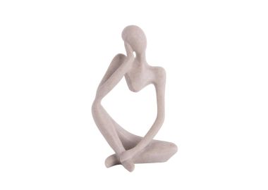 פסל מעוצב דקורטיבי דגם Imagine אפור בהיר