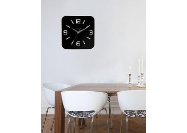 שעון קיר מרובע 43X43 ס"מ SHOKO שחור