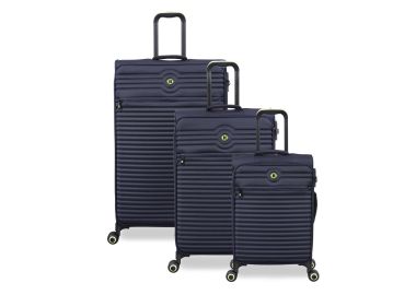 סט 3 מזוודות בד יוקרתיות וקלות 30/25/20 דגם Circulator צבע כחול ימי