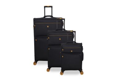 סט 3 מזוודות בד 30/25/20 דגם Compartment צבע שחור מבית IT Luggage