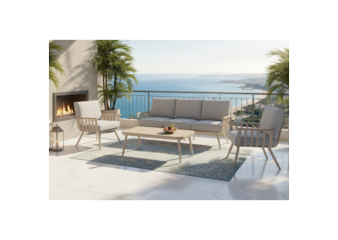 מערכת ישיבה אלומיניום לגינה דגם סהר