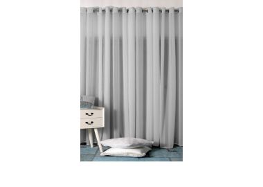 וילון דגם יסמין 140x300 ס"מ צבע אפור