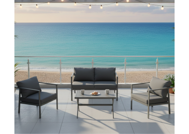 פינת ישיבה מאלומיניום דגם מלודי