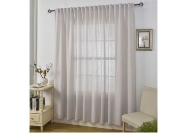 וילון השחלה דגם לורנס רחב במיוחד 280x280 ס"מ צבע סהרה