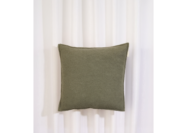 כרית נוי כולל מילוי 45x45 ס"מ דגם טדי צבע ירוק כהה