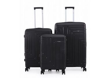 סט 3 מזוודות יוקרה קשיחות 20\27\31 דגם Florida צבע שחור
