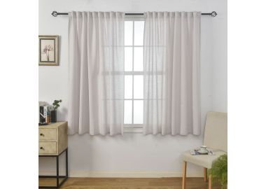 וילון השחלה דגם לורנס 140x260 ס"מ צבע סהרה