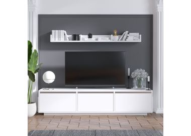 מזנון טלויזיה דגם בראבו בגוון לבן