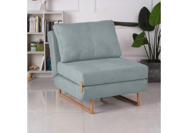 כורסא נפתחת למיטה מרופדת בגוון ירוק דגם לילך