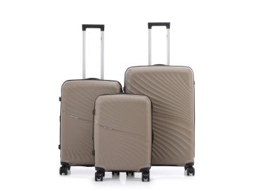 סט 3 מזוודות יוקרה קשיחות 28/24/20 דגם New York שמפניה