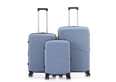 סט 3 מזוודות יוקרה קשיחות 28/24/20 דגם New York ג'ינס