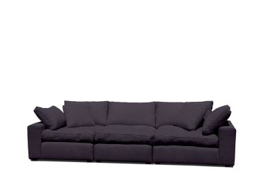 ספה 300 ס"מ דגם ROYAL צבע שחור