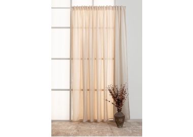 וילון השחלה דגם לורנס רחב במיוחד 280x280 ס"מ צבע אבן