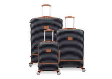 סט 3 מזוודות קשיחות יוקרתיות 30/26/20 דגם Replicating אפור פחם