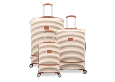 סט 3 מזוודות קשיחות יוקרתיות 30/26/20 דגם Replicating קרם