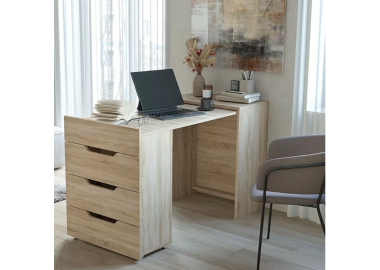 שולחן כתיבה טרנספורמר דגם מאדים בגוון אלון