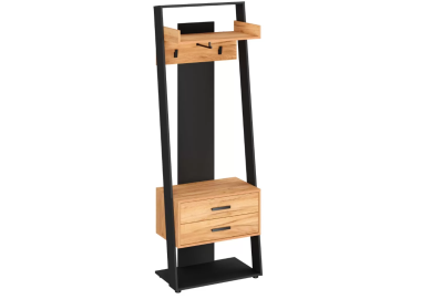 מערכת כניסה דגם טליה בגוון טבעי בשילוב שחור