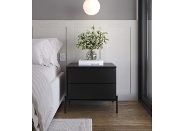 שידת לילה בגוון שחור דגם אמבר