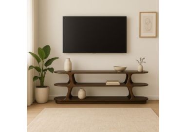 כוננית דגם איזבל מעץ מנגו בגוון אגוז