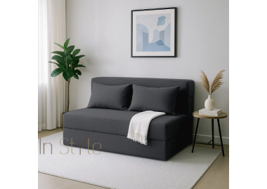 ספת אירוח נפתחת 120 ס"מ BAMBOO אפור כהה