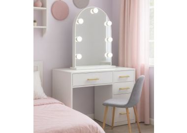 שידת איפור בגוון לבן דגם אליסה