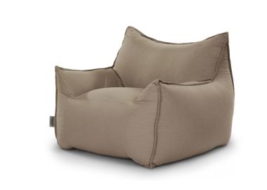 פוף SICILIA Outdoors טכנולוגיית נוחות עמידה לשימוש חוץ בגוון מוקה