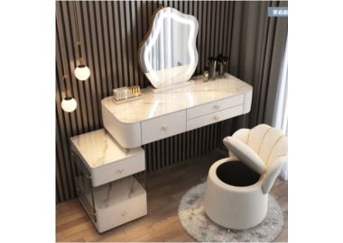 שידת איפור לבנה דגם צדף