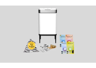 מארז Lianer פח 60 ליטר עם אביזרים צבע לבן