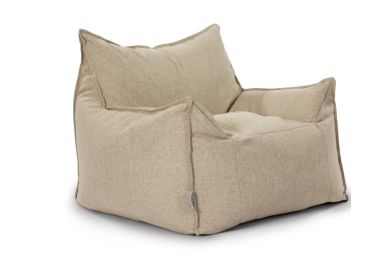 פוף SICILIA Outdoors טכנולוגיית נוחות עמידה לשימוש חוץ בגוון פשתן
