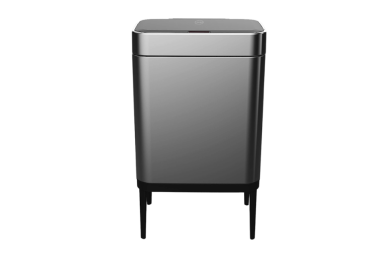 פח 60 ליטר כסוף עם פח פנימי וחיישן עליון דגם FUTURE