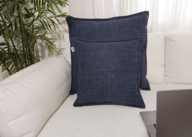 כרית נוי כולל מילוי 60x60 דגם דורון צבע כחול