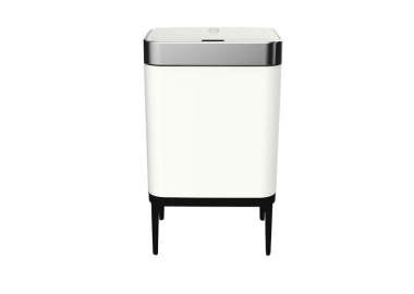 פח 60 ליטר לבן עם פח פנימי וחיישן עליון דגם FUTURE