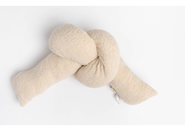 כרית נוי בצורת קשר כולל מילוי דגם ונדל צבע בז'