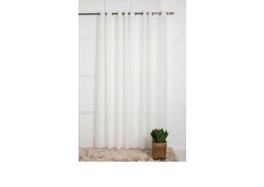 וילון דמוי פשתן דגם טוהר 140x160 ס"מ צבע שמנת