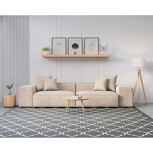 ספת רביצה 280 ס"מ דגם שרון בגוון שמנת