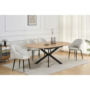 סט שולחן אוכל נפתח+4 כסאות דגם דאסטי