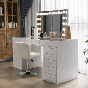 פינת איפור בגוון לבן דגם הוליווד